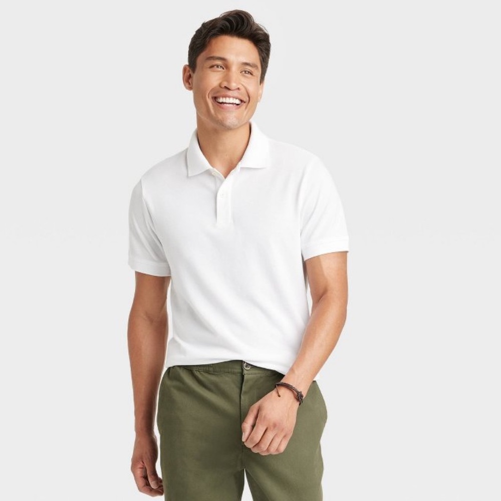 Goodfellow & Co - Men’s Standard-Fit Loring Polo Shirt in Classic White